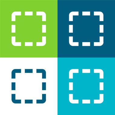 Düz dört renk minimum simge kümesi dağılımı