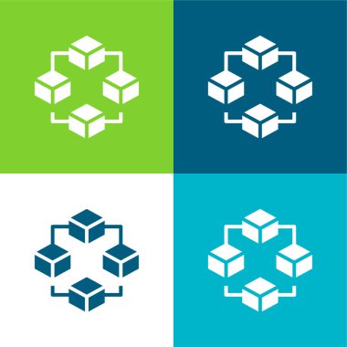 Blokzinciri Düz Düz Renk en az simge kümesi