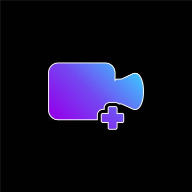 Video mavi gradyan vektör simgesi ekle