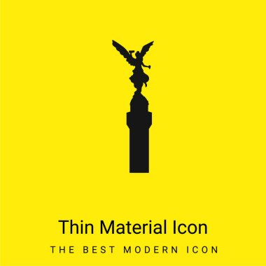 Angel Of Independence Of Mexico minimal bright yellow material icon clipart