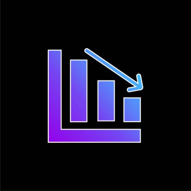 Çubuk Mavi Gradyan vektör simgesi