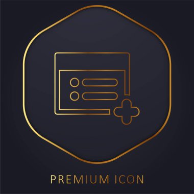 Web Sayfası Altın Satır prim logosu ya da simgesi ekle