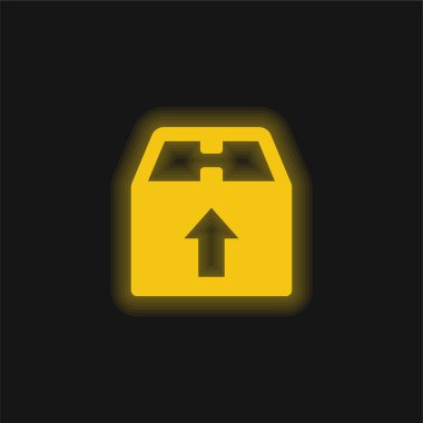 Kutu sarısı parlak neon simgesi