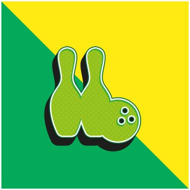 Bowling Green ve sarı modern 3d vektör simgesi logosu