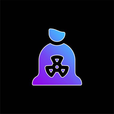 Biyolojik tehlike mavi eğimli vektör simgesi