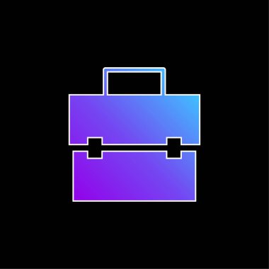 Evrak çantası mavi gradyan vektör simgesi