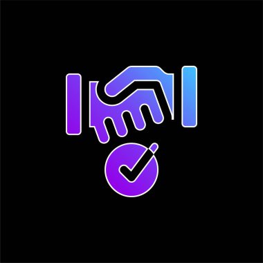 Anlaşma mavi gradyan vektör simgesi