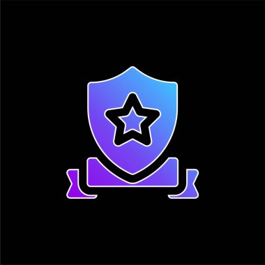 Rozet mavi gradyan vektör simgesi