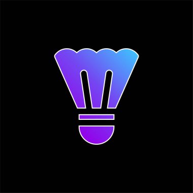 Badminton mavi eğimli vektör simgesi