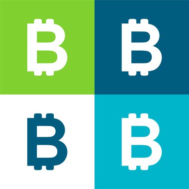 Bitcoin Sembol Düz Renk en az simge kümesi