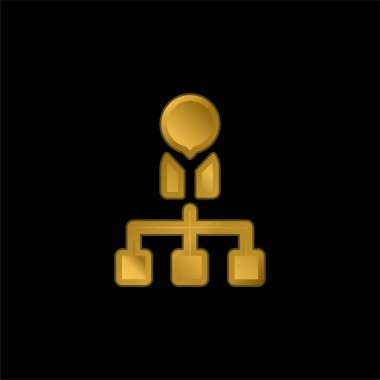 Büyük altın kaplama metalik simge veya logo vektörü