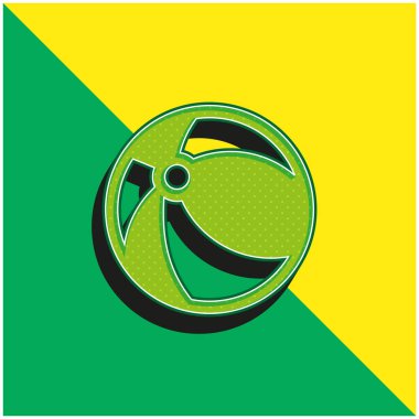 Top Yeşil ve Sarı modern 3D vektör simgesi logosu