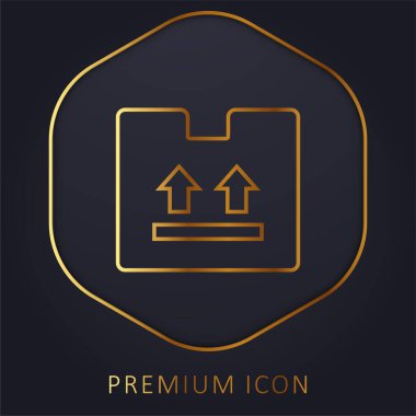Altın çizgi prim logosu veya simgesi