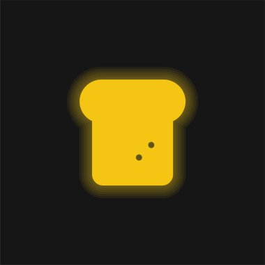 Ekmek sarısı parlak neon simgesi