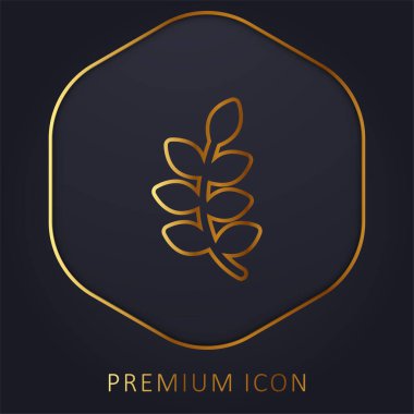 Altın çizgi prim logosu veya simgesi