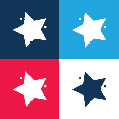 mavi ve kırmızı dört renk en küçük simge kümesi