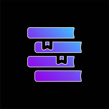 Kitap mavi gradyan vektör simgesi