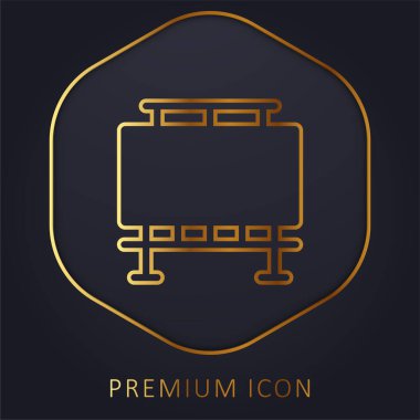 Billboard altın çizgisi prim logosu veya simgesi