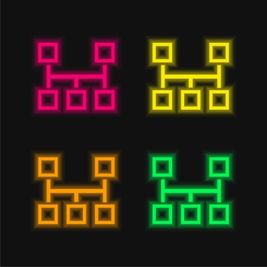 Parlak neon vektör simgesini engeller