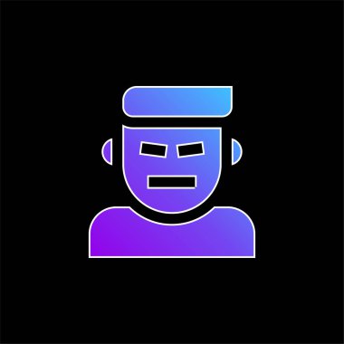 Öfke mavi gradyan vektör simgesi