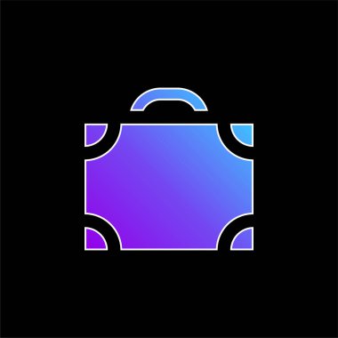 Evrak çantası mavi gradyan vektör simgesi