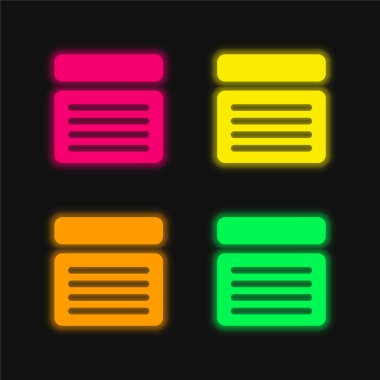 Madde 4: Parlak neon vektör simgesi