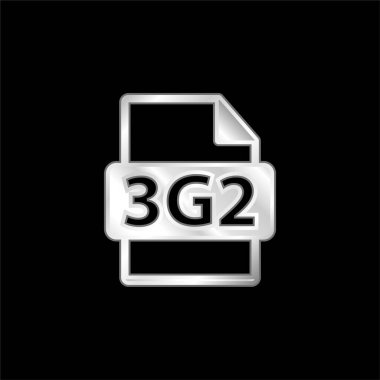 3G2 Dosya Biçimi gümüş kaplama metalik simge