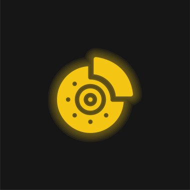 Fren sarısı parlak neon simgesi