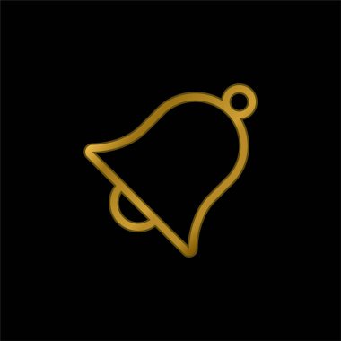 Altın kaplama metal simge veya logo vektörü