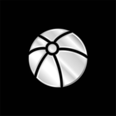 Top gümüş kaplama metalik simge