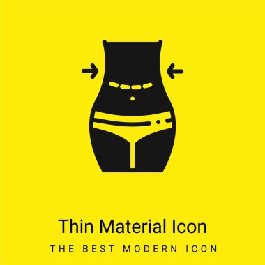 Abdominoplasty minimal bright yellow material icon clipart