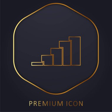 Çubuklar Grafiksel altın çizgi prim logosu veya simgesi