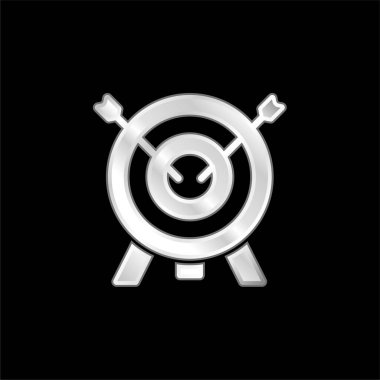 Okçuluk gümüş kaplama metalik simge