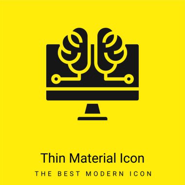 Yapay Zeka Asgari parlak sarı madde simgesi