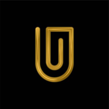 Altın kaplamalı metalik simge veya logo vektörü ekle