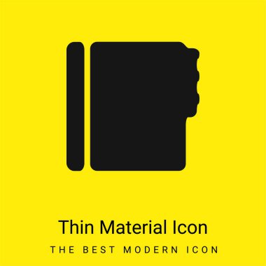 Adres Defteri Siyah Şekil Asgari parlak sarı malzeme simgesi