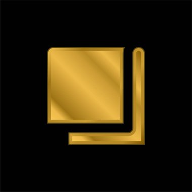 Battaniye altın kaplama metalik simge veya logo vektörü