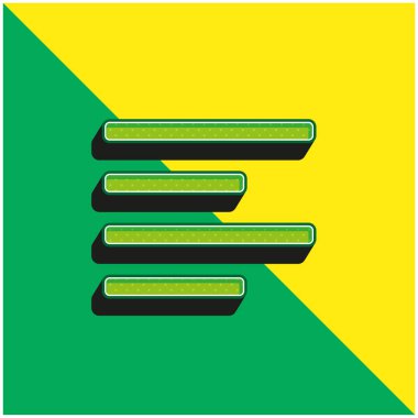 Align Left Green and yellow modern 3d vector icon logo clipart