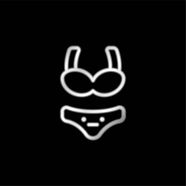 Bikini gümüş kaplama metalik simge