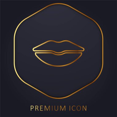 Big Lips altın çizgi logosu veya simgesi