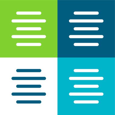 Düz dört renk simgesi setini hizala