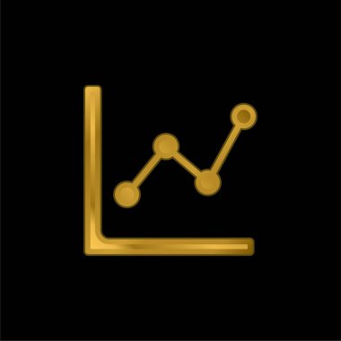 Analitik altın kaplama metalik simge veya logo vektörü