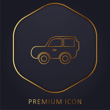 4x4 Araba Tarafı Görünümü Altın Hat prim logosu veya simgesi