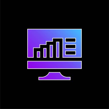 Çubuk Mavi Gradyan vektör simgesi