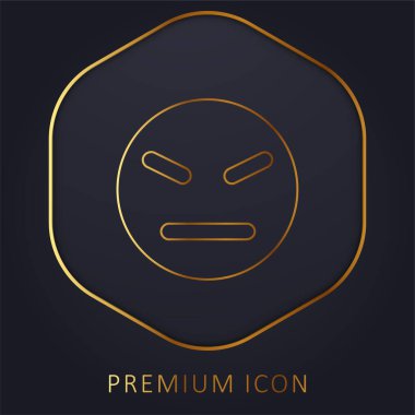 Kızgın Yüz altın çizgili logo ya da simge