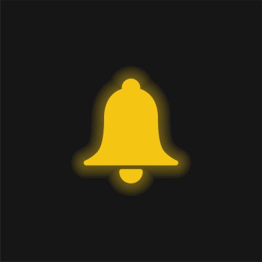 Sarı parlak neon simgesini kır