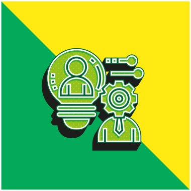 Boosting Potential Green and yellow modern 3d vector icon logo clipart