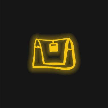Poşet El Taslak Sarı Parlak Neon simgesi