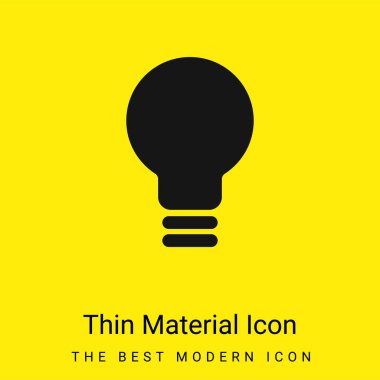 Siyah Ampul Asgari Parlak sarı madde simgesi