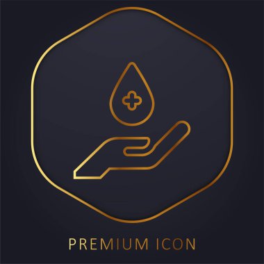 Kan Damlası Altın Hat prim logosu veya simgesi